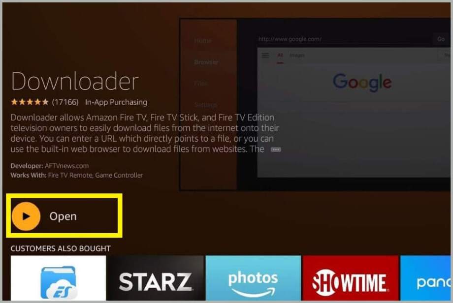 mx player for firestick installation guide - open command to launch downloader app