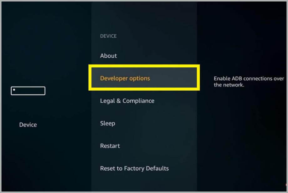 mx player for firestick installation guide - enabling apps from unknown sources through developer options