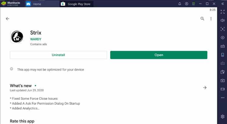 strix app downloading through bluestacks