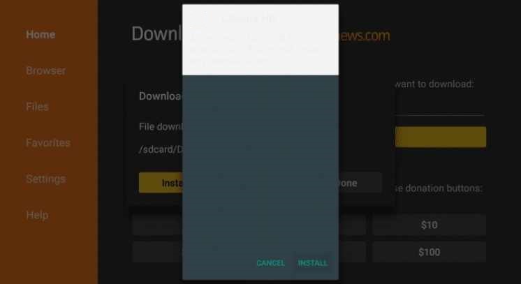 install command to install Film Plus apk on firestick