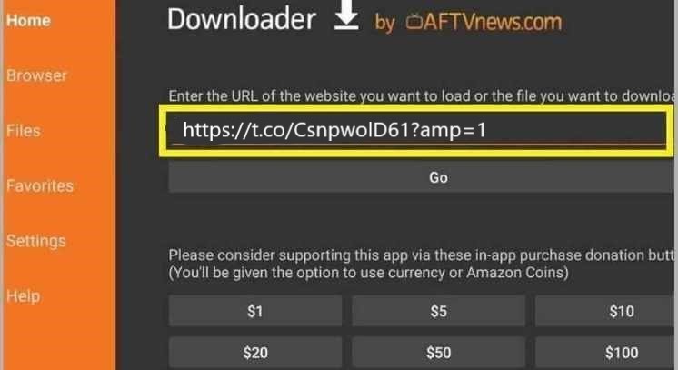 entering the applinked app download url