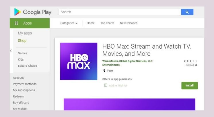 HBO Max on Android