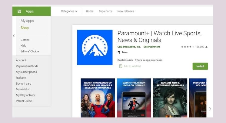 paramount plus APK on android